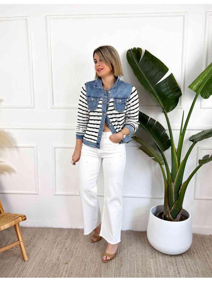 Jeans Robyn Margaritas Bordadas