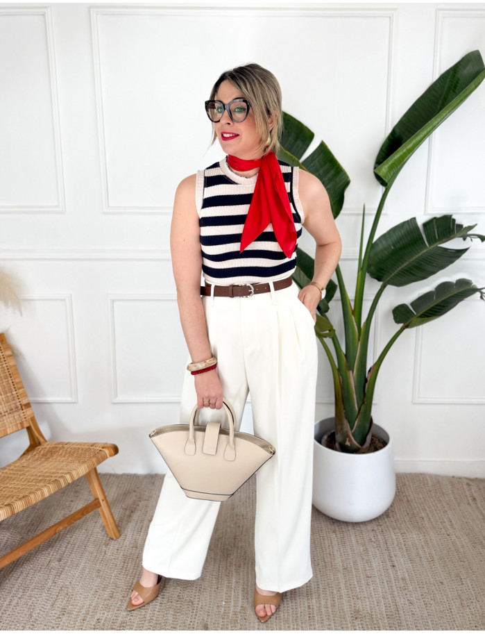Pantalón Pinza Cinturón Crudo 2