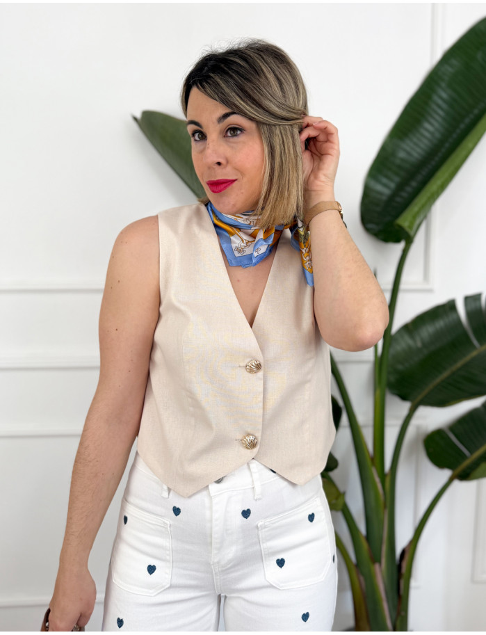 Chaleco Zora Beige