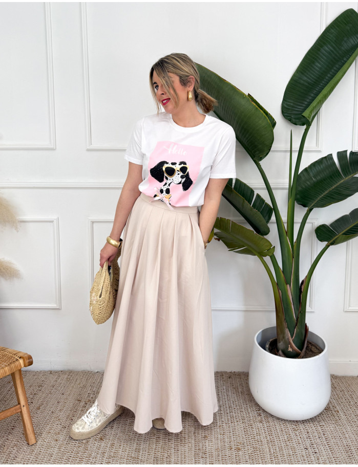 Falda Hiedra Beige