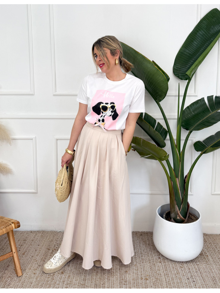 Falda Hiedra Beige