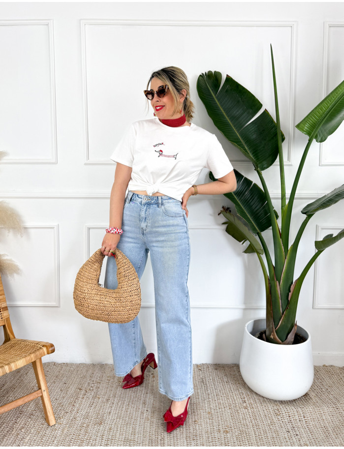 Camiseta Bonjour Rojo 2