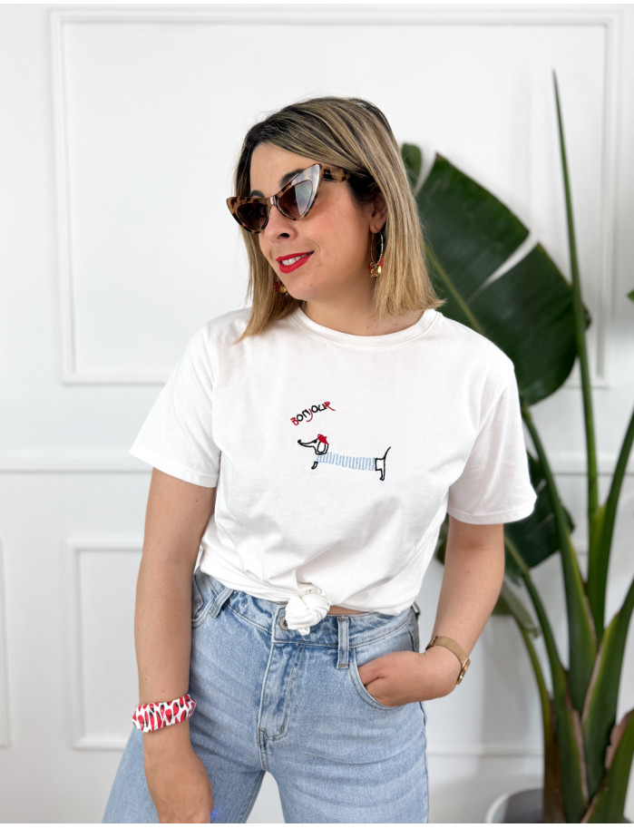Camiseta Bonjour Azul 2