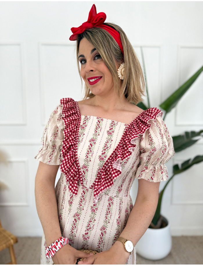 Vestido Jazmín Rojo