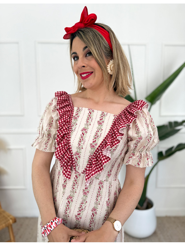 Vestido Jazmín Rojo