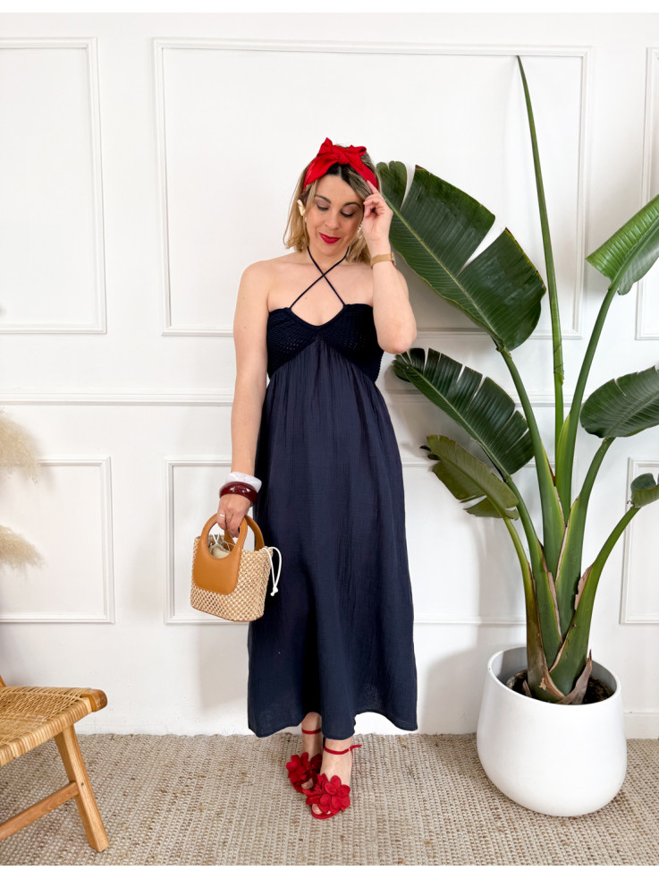 Vestido Nelia Azul Marino